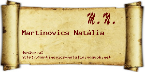 Martinovics Natália névjegykártya